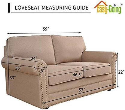 Reversible Couch Cover, 3 Cushion Sofa, Large, Chocolate/Beige | Machine Washable Slipcover For Dogs, Water Resistant Furniture Mat For Living Room, Non-Slip Sofa Cover, Pet Friendly - Colors B