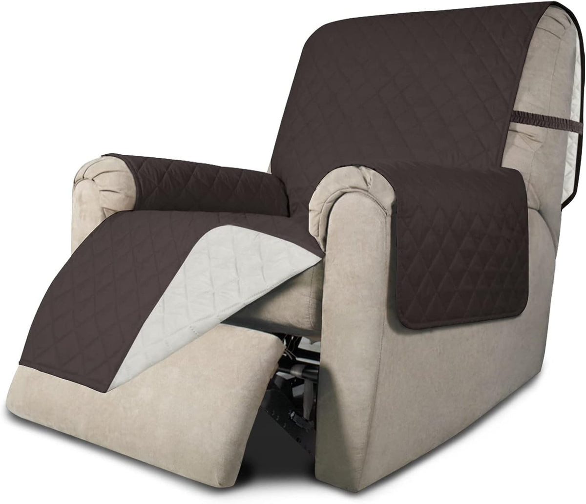 Reversible Couch Cover, 3 Cushion Sofa, Large, Chocolate/Beige | Machine Washable Slipcover For Dogs, Water Resistant Furniture Mat For Living Room, Non-Slip Sofa Cover, Pet Friendly - Colors B