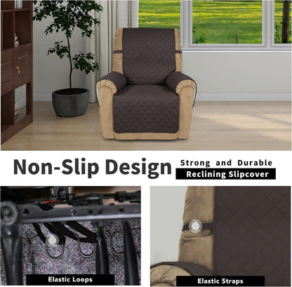 Reversible Couch Cover, 3 Cushion Sofa, Large, Chocolate/Beige | Machine Washable Slipcover For Dogs, Water Resistant Furniture Mat For Living Room, Non-Slip Sofa Cover, Pet Friendly - Colors B