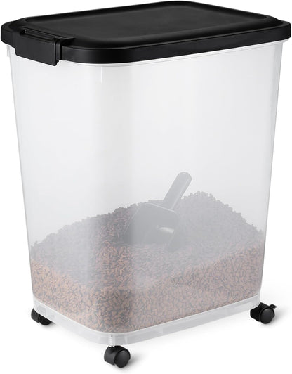 Pet Food Storage Container Set, 30lbs and 10lbs with Scoop, for Dogs and Cats