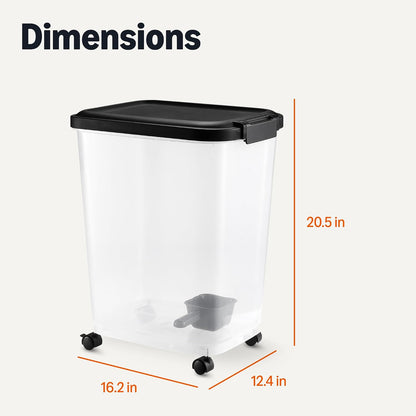 Pet Food Storage Container Set, 30lbs and 10lbs with Scoop, for Dogs and Cats