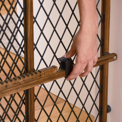 Position & Lock Adjustable Wood Baby Gate (Farmhouse Collection)