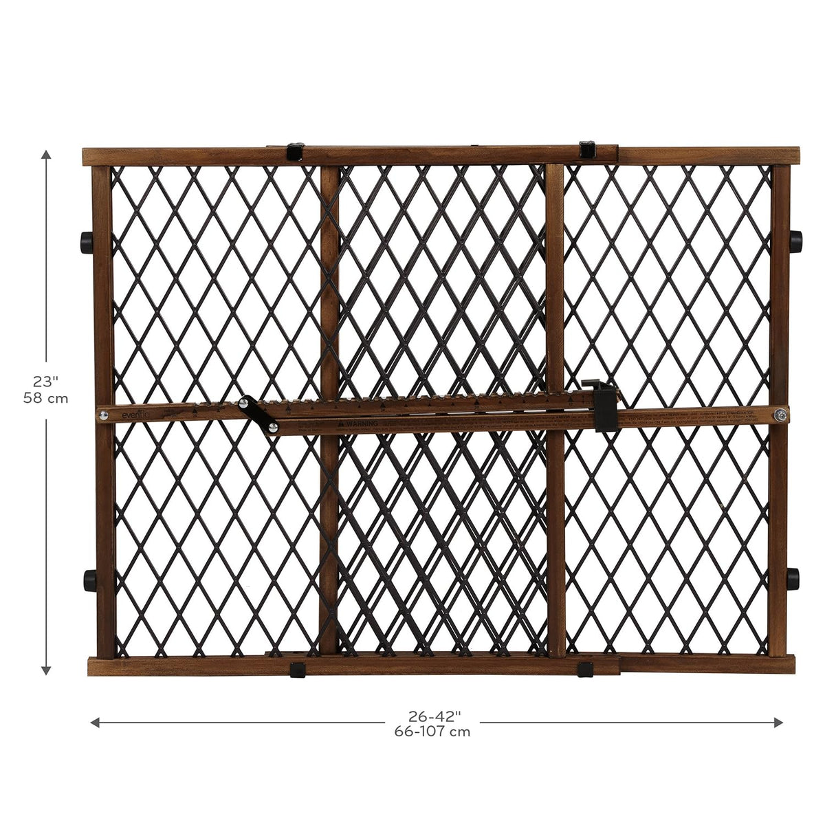 Position & Lock Adjustable Wood Baby Gate (Farmhouse Collection)