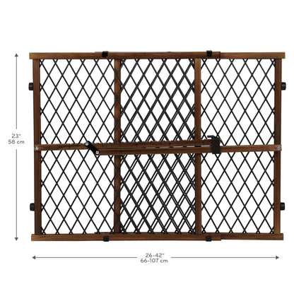 Position & Lock Adjustable Wood Baby Gate (Farmhouse Collection)