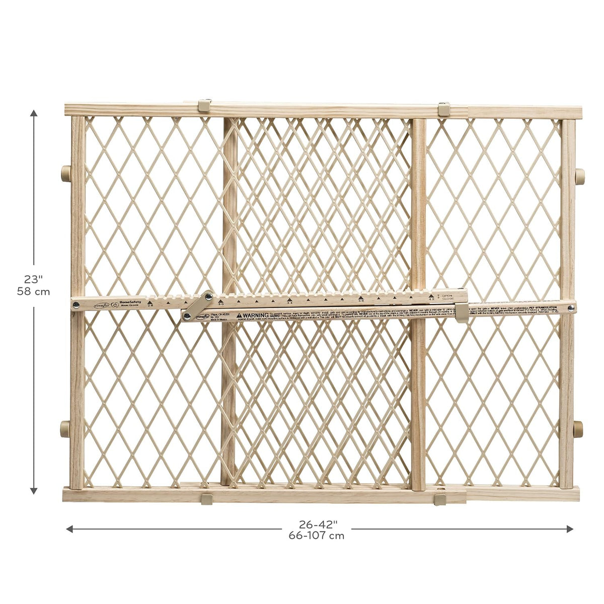 Position & Lock Adjustable Wood Baby Gate (Farmhouse Collection)
