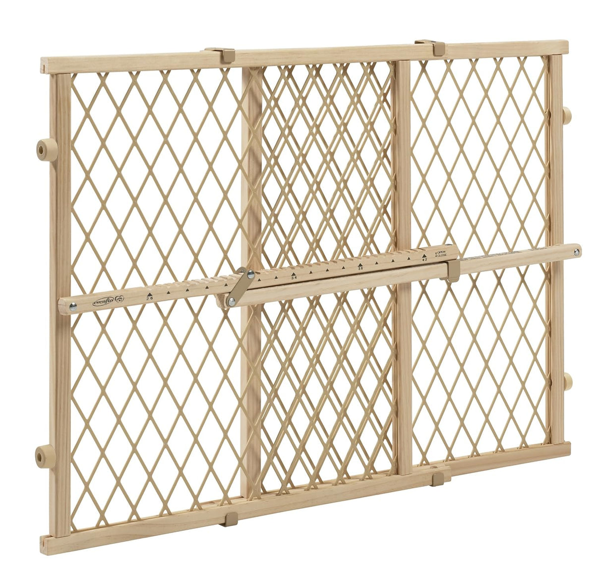 Position & Lock Adjustable Wood Baby Gate (Farmhouse Collection)