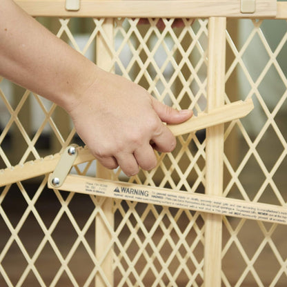 Position & Lock Adjustable Wood Baby Gate (Farmhouse Collection)