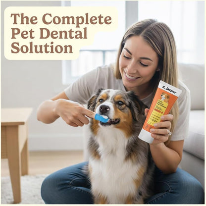 Jasper Dog Tooth Brushing Kit and Dog Toothpaste (Bacon) Kit 360