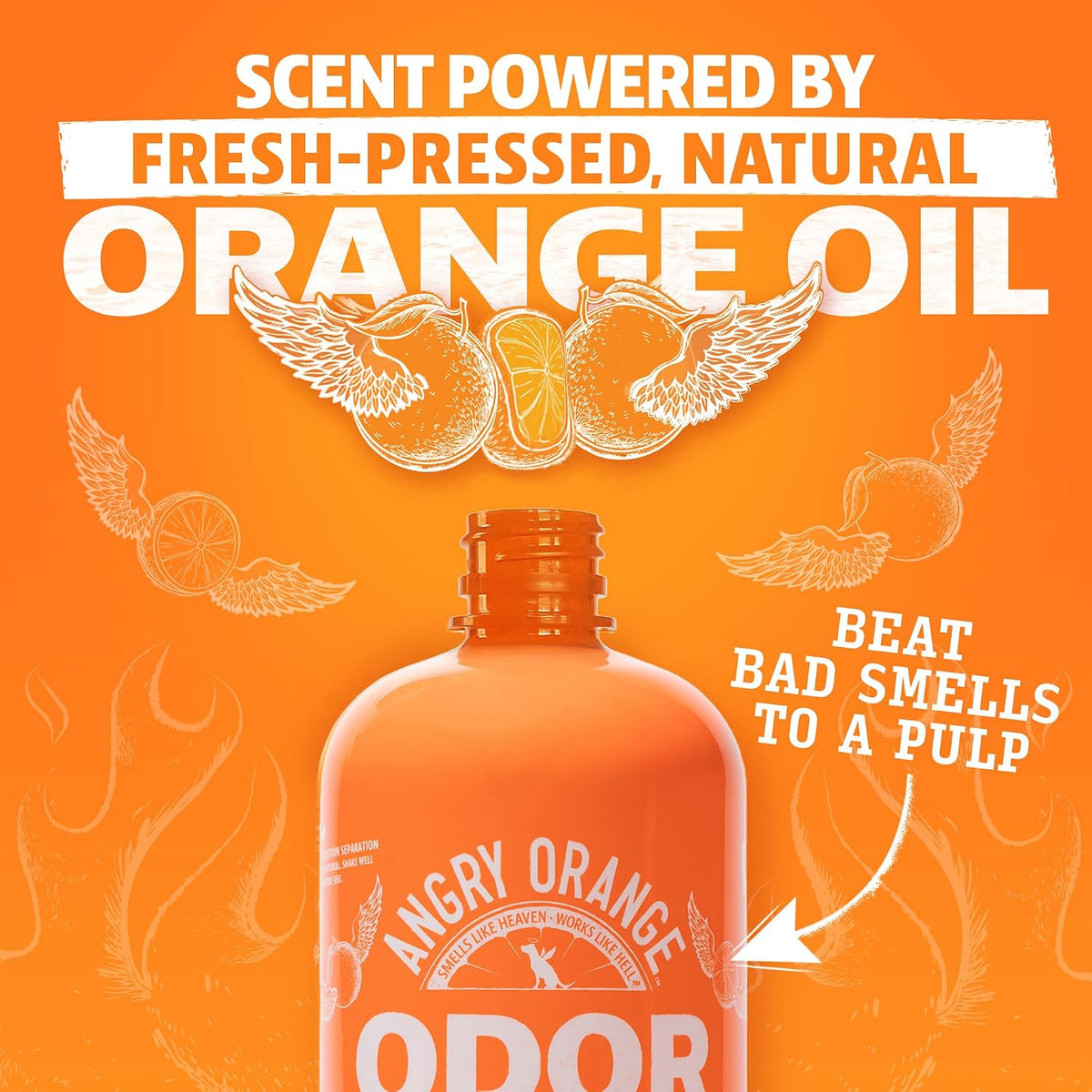 Pet Odor Eliminator for Dog and Cat Urine, Carpet Stains, and Strong Smells – NEW Orange Rush Scent – Citrus Cleaner with Natural Orange Oil – 24 oz