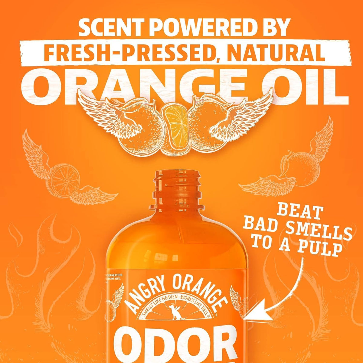Pet Odor Eliminator for Dog and Cat Urine, Carpet Stains, and Strong Smells – NEW Orange Rush Scent – Citrus Cleaner with Natural Orange Oil – 24 oz