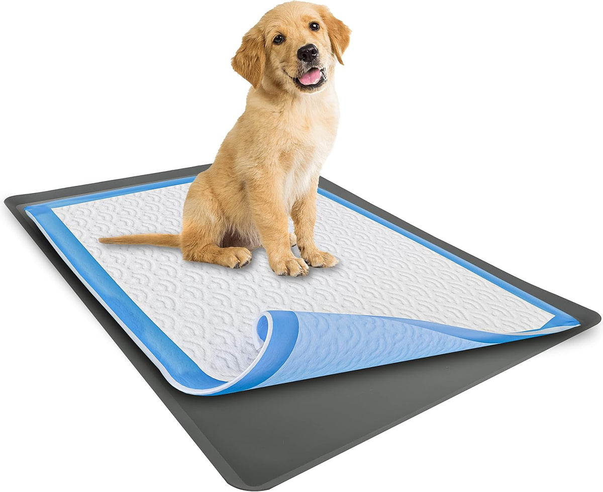 Dog Pee Pad Holder - Fits Up to 28” x 34” Pee Pad - 1 Pack - Grey
