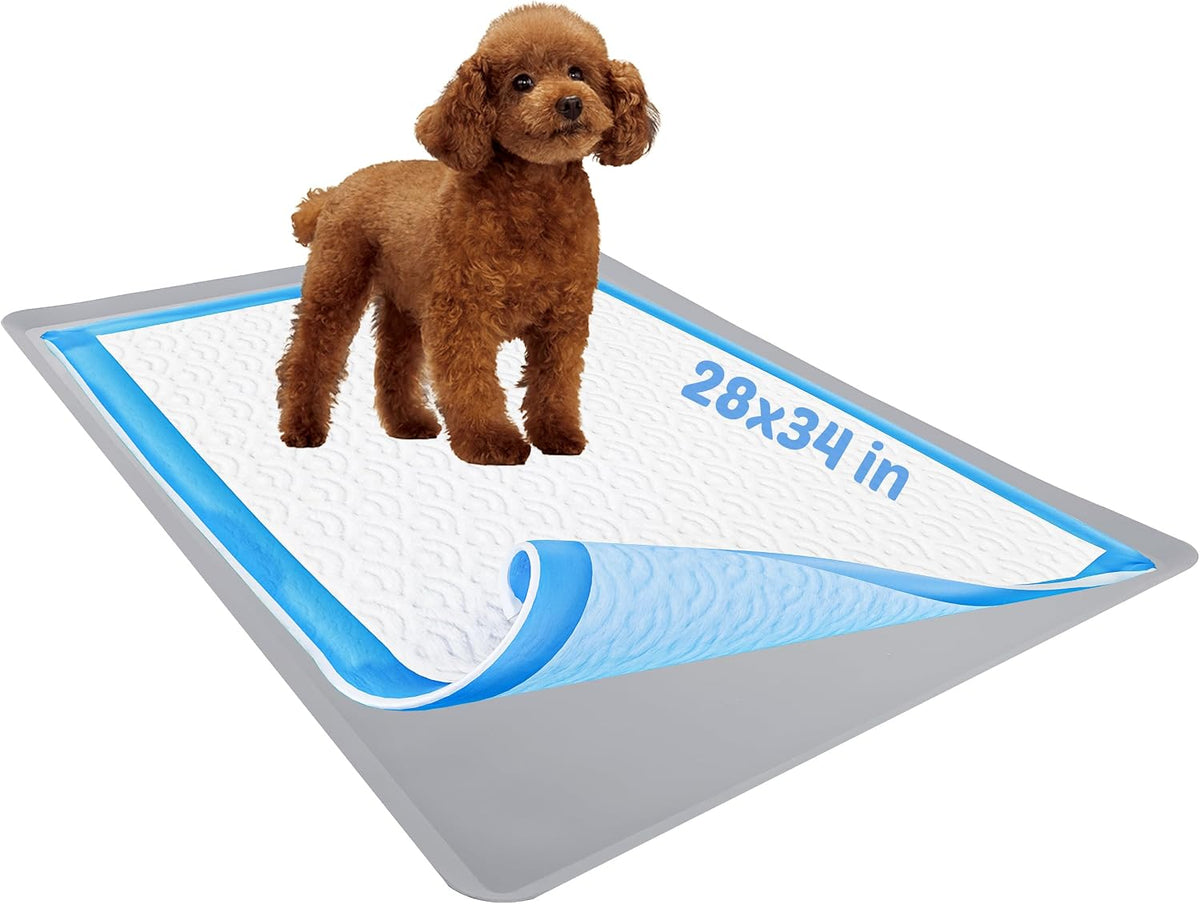 Dog Pee Pad Holder - Fits Up to 28” x 34” Pee Pad - 1 Pack - Grey
