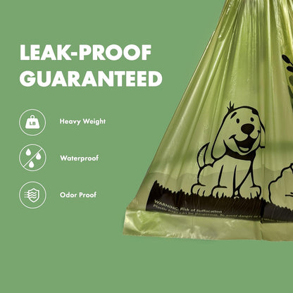 1000 Dog Poop Waste Bags with Dispenser and Leash Tie, 9" x 13", Blue, 1000 Count