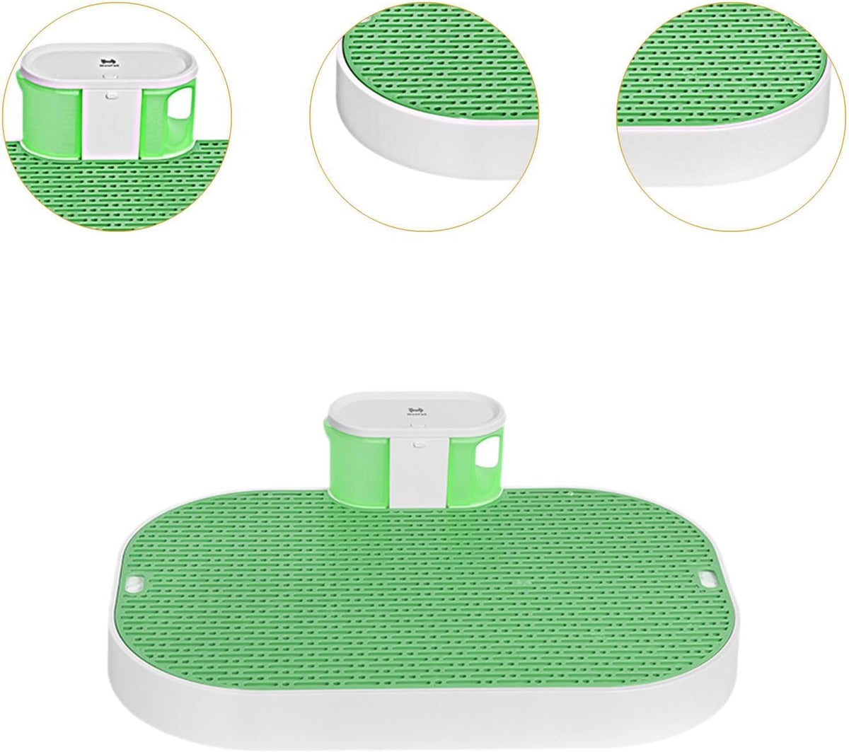 Dog Potty Loo Automatic Pee Collection Dog Urinal Tray Easy to Clean Quiet Pumping Puppy Training Smart Dog Toilet, Green