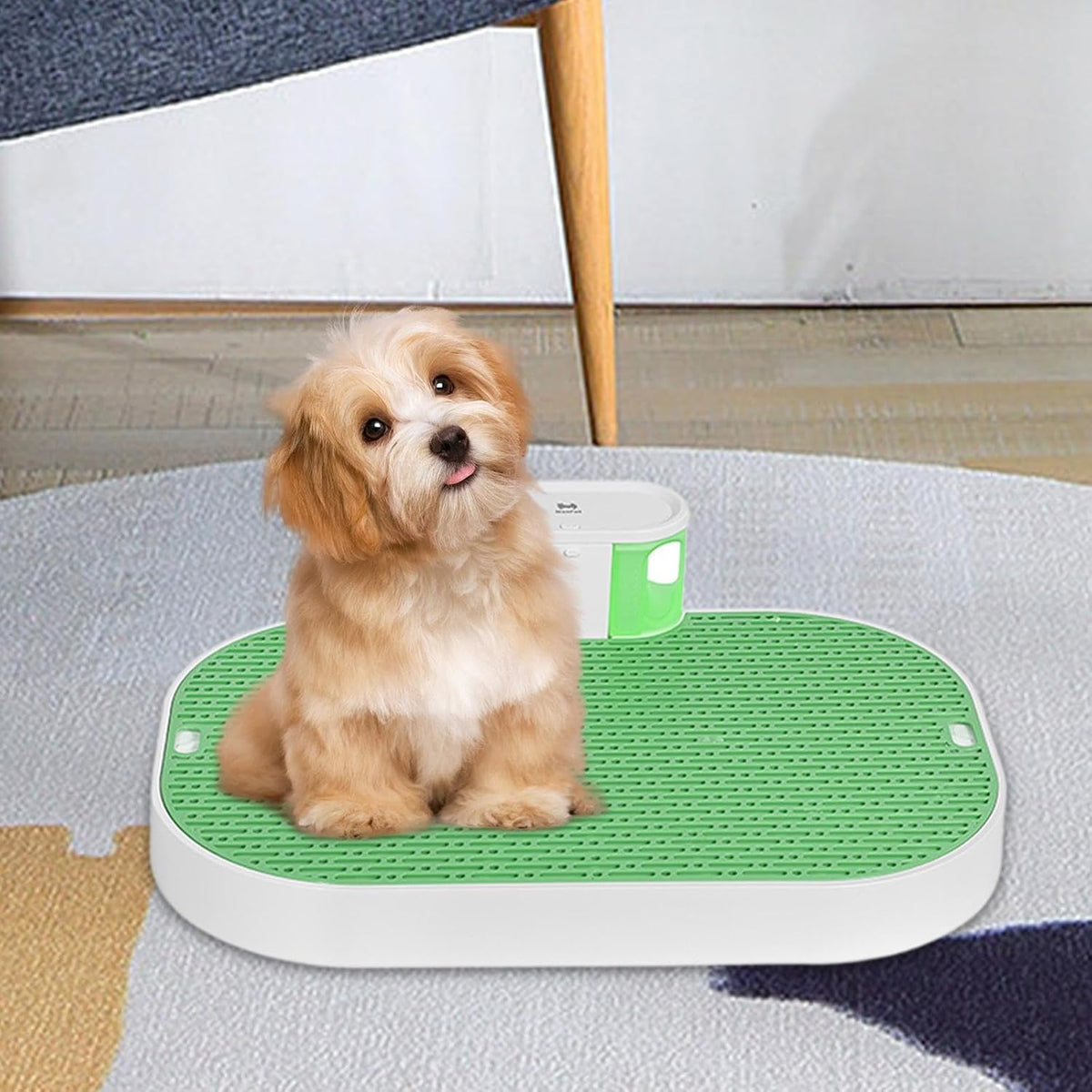 Dog Potty Loo Automatic Pee Collection Dog Urinal Tray Easy to Clean Quiet Pumping Puppy Training Smart Dog Toilet, Green