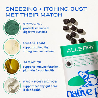 Dog Calming Chews & Allergy Relief for Dogs - 60 Chews