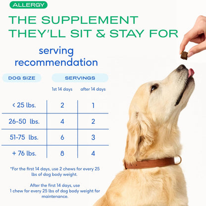 Dog Calming Chews & Allergy Relief for Dogs - 60 Chews