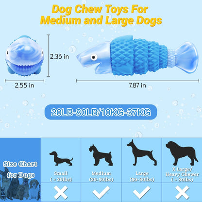 WinTour Tough Dog Toys for Aggressive Chewers, Indestructible Dog Chew Toys