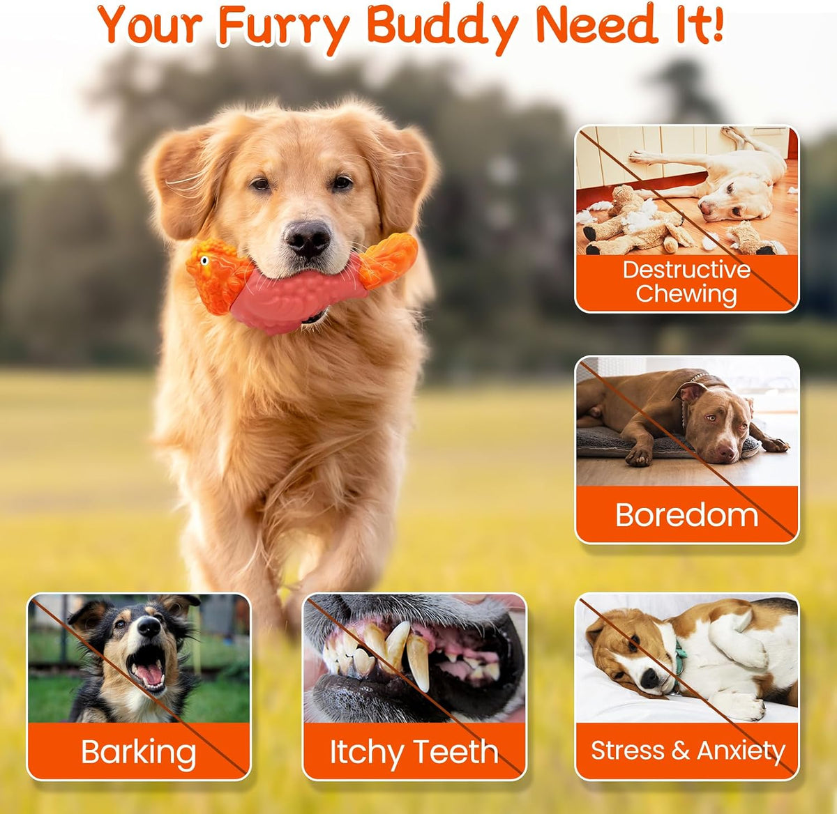 WinTour Tough Dog Toys for Aggressive Chewers, Indestructible Dog Chew Toys