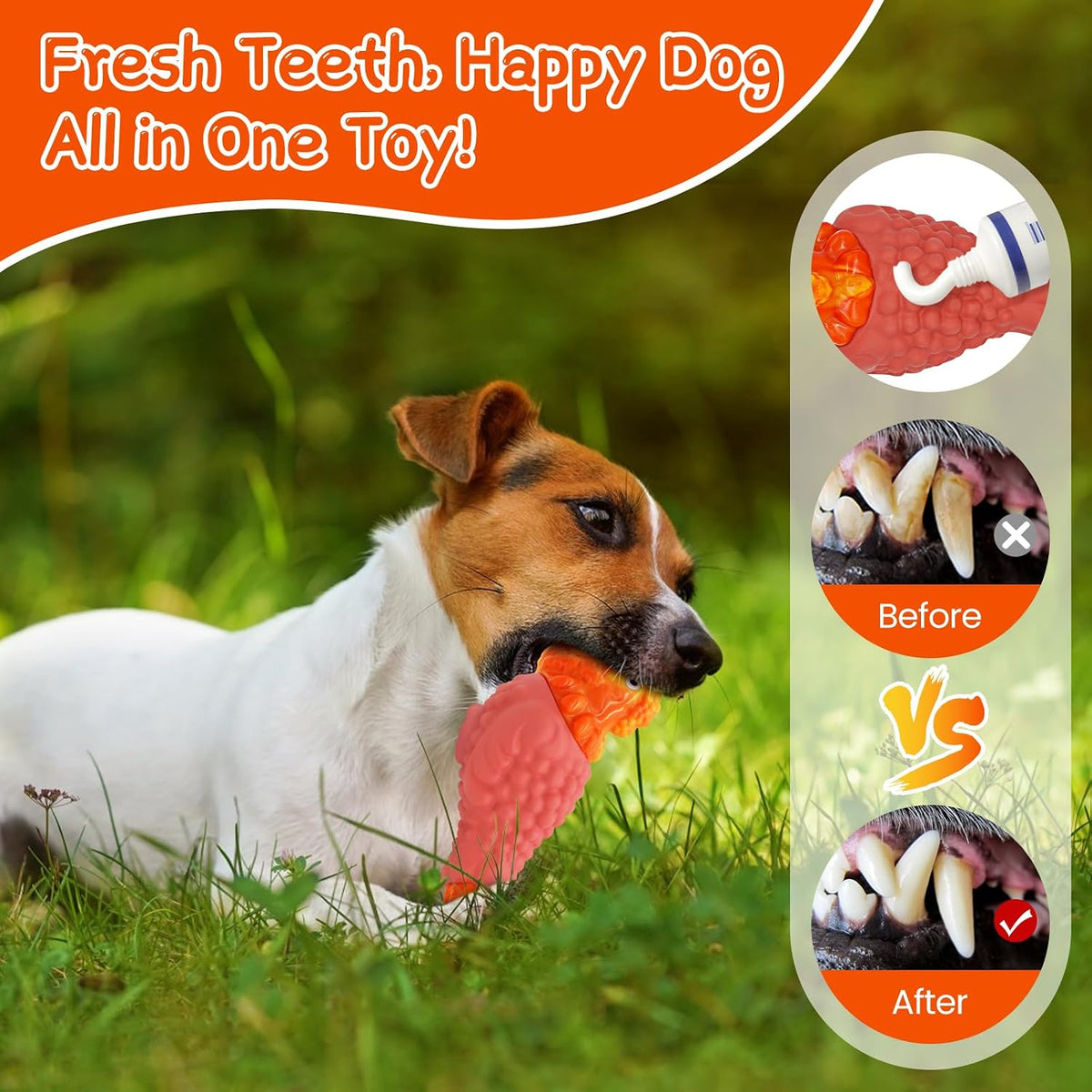 WinTour Tough Dog Toys for Aggressive Chewers, Indestructible Dog Chew Toys
