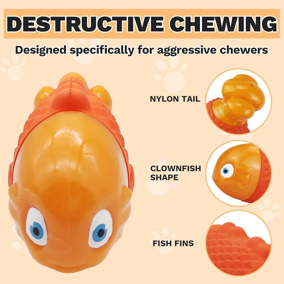 WinTour Tough Dog Toys for Aggressive Chewers, Indestructible Dog Chew Toys