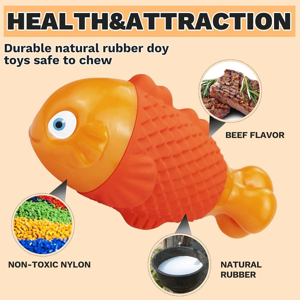 WinTour Tough Dog Toys for Aggressive Chewers, Indestructible Dog Chew Toys