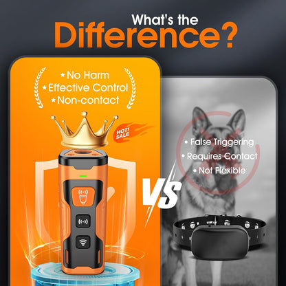 Stop Dog Barking Fast & Safely, Ultrasonic Bark Deterrent for Indoor Outdoor Use, Anti Barking Device for Dogs with 4 Modes, 35ft Range, Easy to Use No Bark Device for a Quieter Home