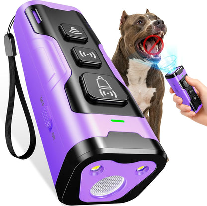 Stop Dog Barking Fast & Safely, Ultrasonic Bark Deterrent for Indoor Outdoor Use, Anti Barking Device for Dogs with 4 Modes, 35ft Range, Easy to Use No Bark Device for a Quieter Home