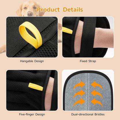 Pet Hair Remover - 2025 New Electrostatic Magic Brush Pet Hair Remover Glove, Reusable Cat & Dog Hair Remover Tool for Clothing, Couch, Furniture, Carpet, Car Seat, Cat Grooming Glove, 1 PCS