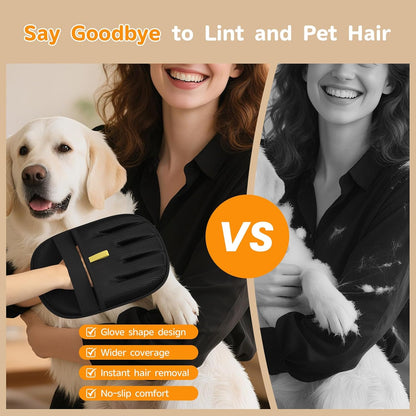 Pet Hair Remover - 2025 New Electrostatic Magic Brush Pet Hair Remover Glove, Reusable Cat & Dog Hair Remover Tool for Clothing, Couch, Furniture, Carpet, Car Seat, Cat Grooming Glove, 1 PCS