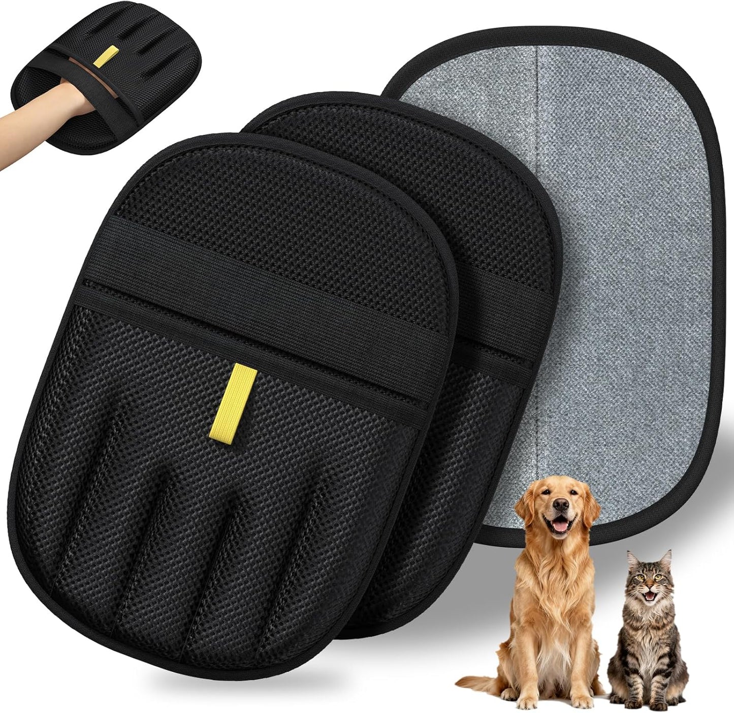 Pet Hair Remover - 2025 New Electrostatic Magic Brush Pet Hair Remover Glove, Reusable Cat & Dog Hair Remover Tool for Clothing, Couch, Furniture, Carpet, Car Seat, Cat Grooming Glove, 1 PCS