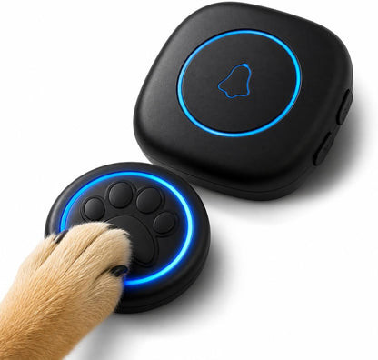 Soft Ring Blk Dog Bells to Go Outside-Dog Door Bell (1 Bell + 1 Receiver)
