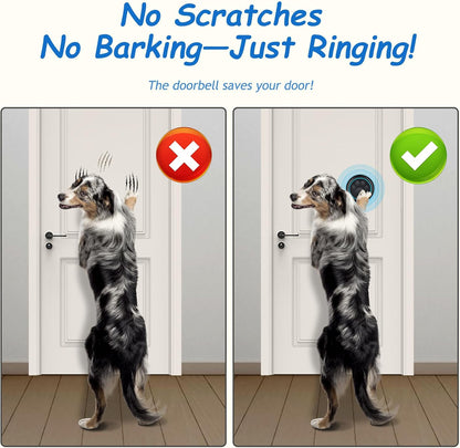 Soft Ring Blk Dog Bells to Go Outside-Dog Door Bell (1 Bell + 1 Receiver)