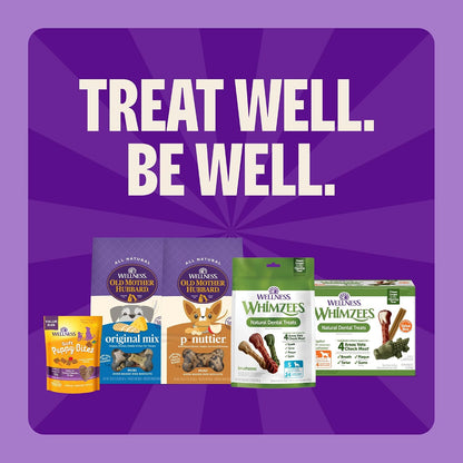 Whimzees Wellness Brushzees Natural Dog Dental Treat, VOHC Accepted Chews, Freshens Breath, Extra-Small Size, 12.7 oz Bag