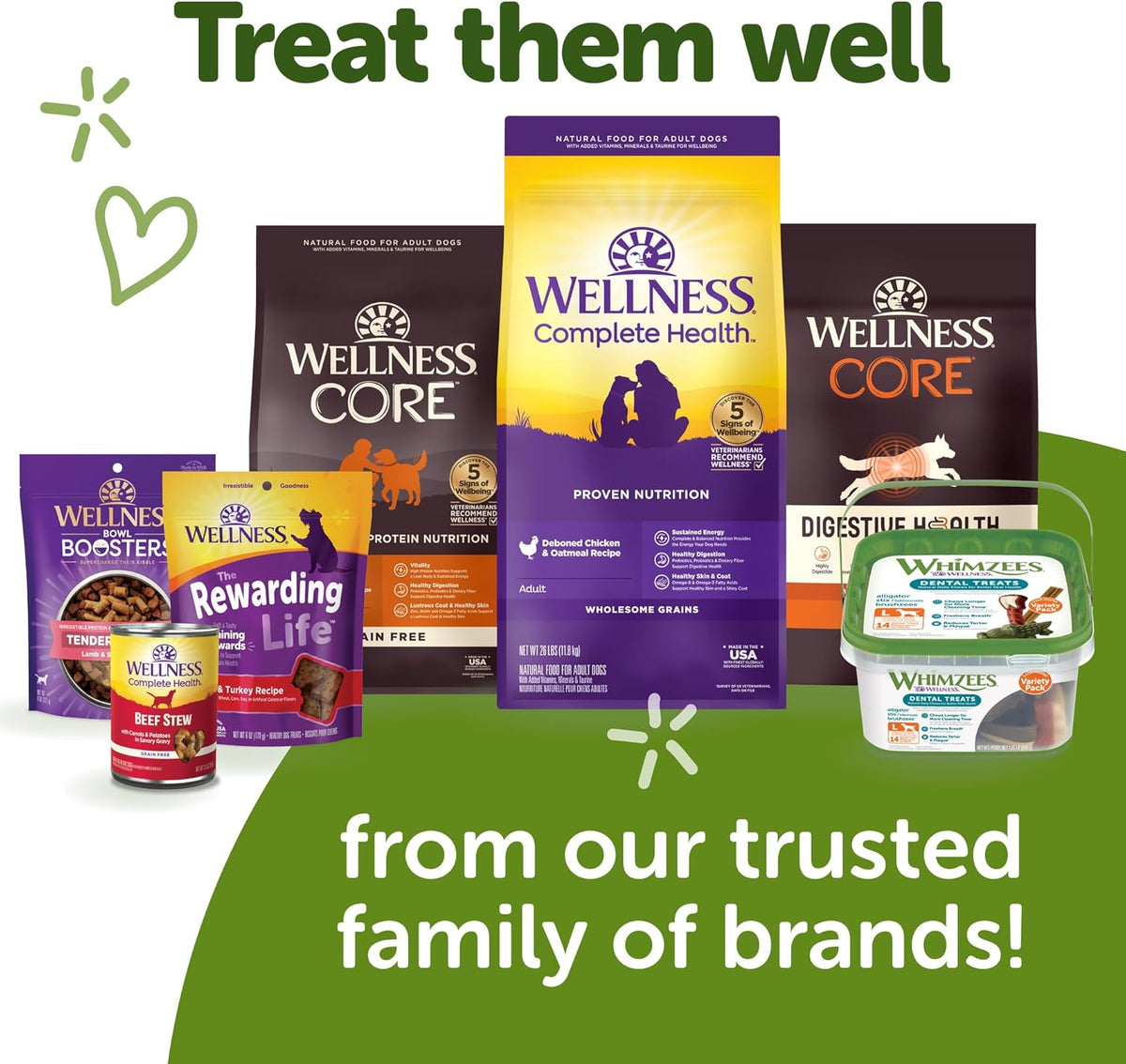 Whimzees Wellness Brushzees Natural Dog Dental Treat, VOHC Accepted Chews, Freshens Breath, Extra-Small Size, 12.7 oz Bag