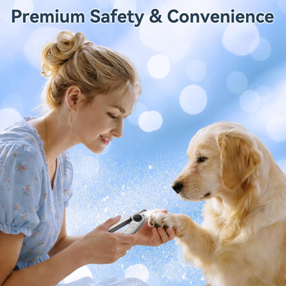 2-in-1 Quiet Electric Pet Nail Clipper & Grinder with Light for Dogs Cats