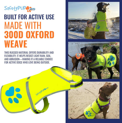 Reflective Dog Vest, Hi Vis Safety Gear for Low-Light Morning & Night Walks