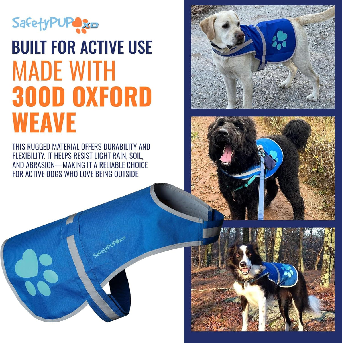 Reflective Dog Vest, Hi Vis Safety Gear for Low-Light Morning & Night Walks