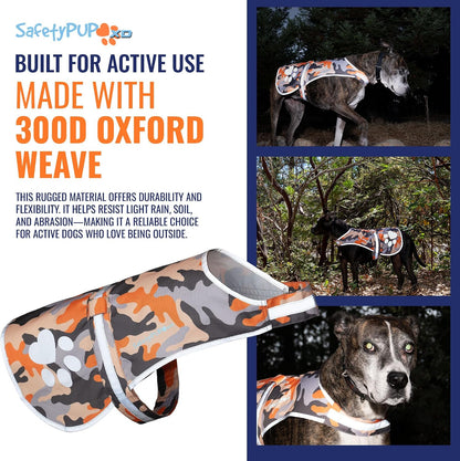 Reflective Dog Vest, Hi Vis Safety Gear for Low-Light Morning & Night Walks