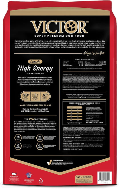 High Energy Dry Dog Food - Gluten Free Active Canine Kibble, 5 lb