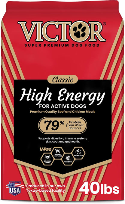 High Energy Dry Dog Food - Gluten Free Active Canine Kibble, 5 lb