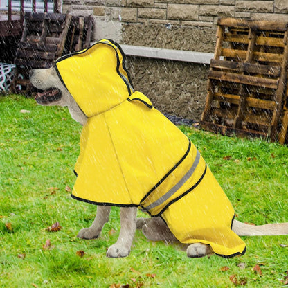 Dog Raincoat Hooded Slicker Poncho with Leash Hole, Raincoat for Small Medium Dogs, Waterproof Doggie Rain Jacket with Reflective Strip, Adjustable Lightweight Puppy Rainwear, Pink S