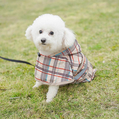 Dog Raincoat Hooded Slicker Poncho with Leash Hole, Raincoat for Small Medium Dogs, Waterproof Doggie Rain Jacket with Reflective Strip, Adjustable Lightweight Puppy Rainwear, Pink S