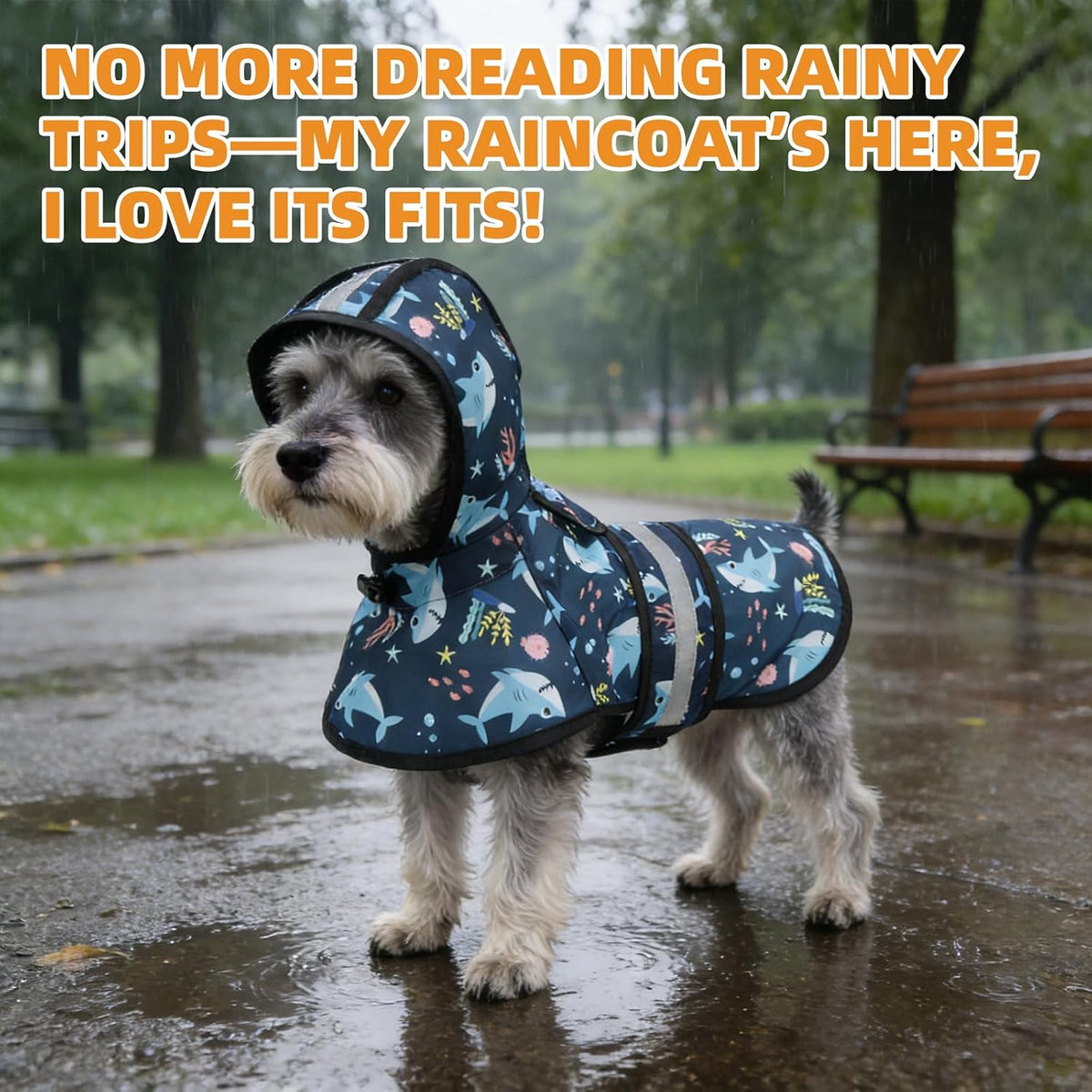 Dog Raincoat Hooded Slicker Poncho with Leash Hole, Raincoat for Small Medium Dogs, Waterproof Doggie Rain Jacket with Reflective Strip, Adjustable Lightweight Puppy Rainwear, Pink S