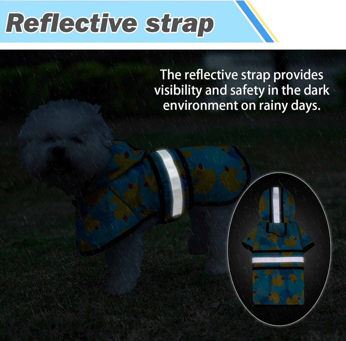 Dog Raincoat Hooded Slicker Poncho with Leash Hole, Raincoat for Small Medium Dogs, Waterproof Doggie Rain Jacket with Reflective Strip, Adjustable Lightweight Puppy Rainwear, Pink S