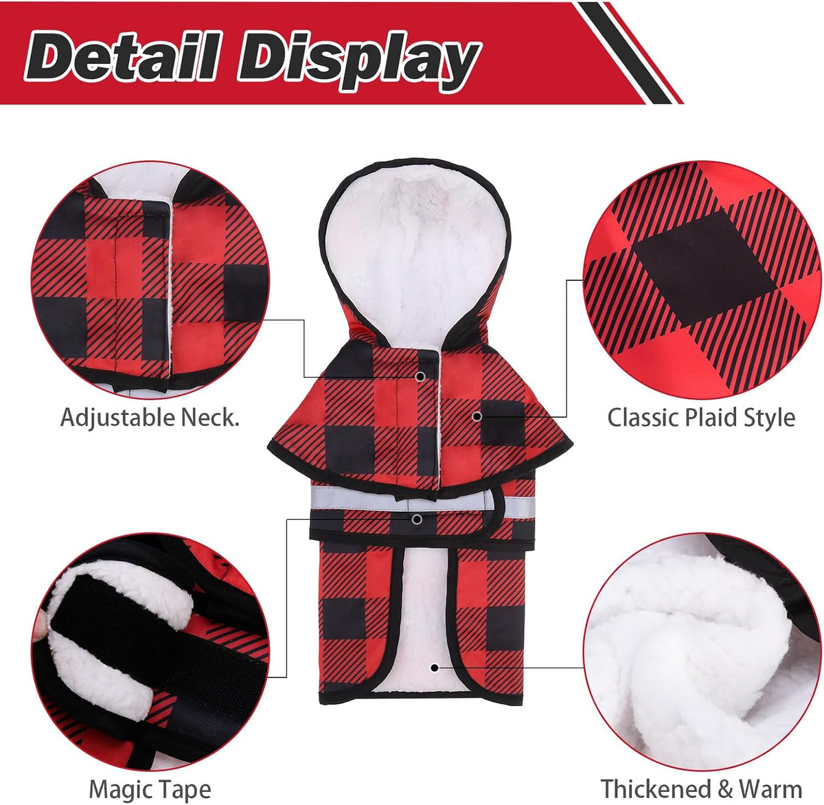 Dog Raincoat Hooded Slicker Poncho with Leash Hole, Raincoat for Small Medium Dogs, Waterproof Doggie Rain Jacket with Reflective Strip, Adjustable Lightweight Puppy Rainwear, Pink S