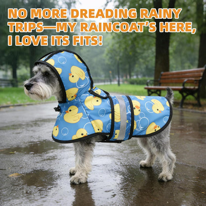 Dog Raincoat Hooded Slicker Poncho with Leash Hole, Raincoat for Small Medium Dogs, Waterproof Doggie Rain Jacket with Reflective Strip, Adjustable Lightweight Puppy Rainwear, Pink S