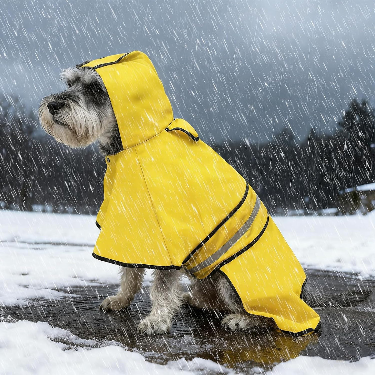 Dog Raincoat Hooded Slicker Poncho with Leash Hole, Raincoat for Small Medium Dogs, Waterproof Doggie Rain Jacket with Reflective Strip, Adjustable Lightweight Puppy Rainwear, Pink S