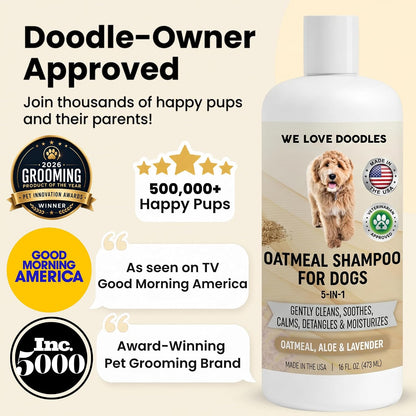 Premium Oatmeal Shampoo & Conditioner for Dogs with Sensitive & Itchy Skin