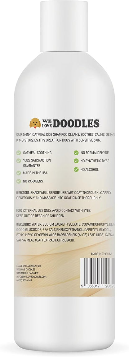 Premium Oatmeal Shampoo & Conditioner for Dogs with Sensitive & Itchy Skin